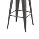 Giri 26 Inch Counter Stool Chair Footrest and Tapered Legs Gray Metal By Casagear Home BM311909