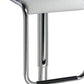 25-29 Inch Barstool Chair Adjustable White Faux Leather Chrome Metal By Casagear Home BM311916