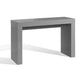 Libi 47 Inch Console Table Minimalist Rectangular Top Lacquered Gray By Casagear Home BM311920