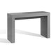 Libi 47 Inch Console Table Minimalist Rectangular Top Lacquered Gray By Casagear Home BM311920