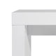 Libi 47 Inch Console Table Minimalist Rectangular Top Lacquered White By Casagear Home BM311921