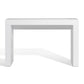 Libi 47 Inch Console Table Minimalist Rectangular Top Lacquered White By Casagear Home BM311921