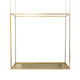 47 Inch Plant Stand with 4 Adjustable Chains Floating Effect Iron Gold By Casagear Home BM311934