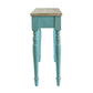 52 Inch Console Sofa Table Rectangular Turned Legs Fir Wood Teal Blue By Casagear Home BM311950