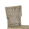 22 Inch Side Dining Chair Woven Rattan Backrest and Seat Weathered Gray By Casagear Home BM311951