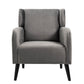 Kine 31 Inch Accent Armchair Splayed Legs Wood Gray Fabric Upholstery By Casagear Home BM311967