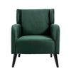 Kine 31 Inch Accent Armchair Splayed Legs Wood Green Fabric Upholstery By Casagear Home BM311968