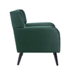 Kine 31 Inch Accent Armchair Splayed Legs Wood Green Fabric Upholstery By Casagear Home BM311968