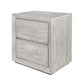 Romo 24 Inch Nightstand with 2 Drawers Square Natural Cream Acacia Wood By Casagear Home BM311985