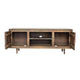 55 Inch TV Media Entertainment Console 2 Doors 2 Shelves Cutouts Brown By Casagear Home BM311989