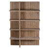 70 Inch Bookcase Display Shelves Segmented Design Fir Wood Frame Brown By Casagear Home BM311992