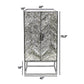 Jen 79 Inch Accent Cabinet Armoire Iron Stand Cream White Acacia Wood By Casagear Home BM311998