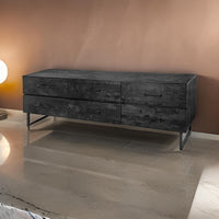 Acacia Wood and Iron and MDF