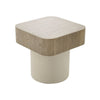 Cid Macy 22 Inch Side End Table, Square, Modern Style, Beige Brown Finish By Casagear Home