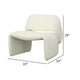 33 Inch Accent Chair Gold Buttons Winged Back Off White Upholstery By Casagear Home BM312009