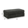 Henly 49 Inch Accent Ottoman Oversized Non Skid Legs Gray Polyester By Casagear Home BM312026