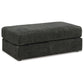 Henly 49 Inch Accent Ottoman Oversized Non Skid Legs Gray Polyester By Casagear Home BM312026