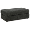 Henly 49 Inch Accent Ottoman Oversized Non Skid Legs Gray Polyester By Casagear Home BM312026