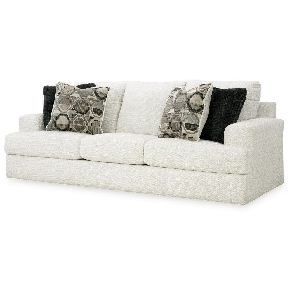 Ashley Henly 96’’ Sofa 4 Accent Pillows Oversized White Polyester BM312029