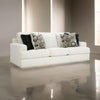 Ashley Henly 96" Sofa, 4 Accent Pillows, Oversized, White Polyester