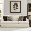 Ashley Henly 96" Sofa, 4 Accent Pillows, Oversized, White Polyester