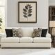 Ashley Henly 96" Sofa, 4 Accent Pillows, Oversized, White Polyester