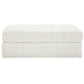 Henly 49 Inch Accent Ottoman Oversized Non Skid Legs White Polyester By Casagear Home BM312030