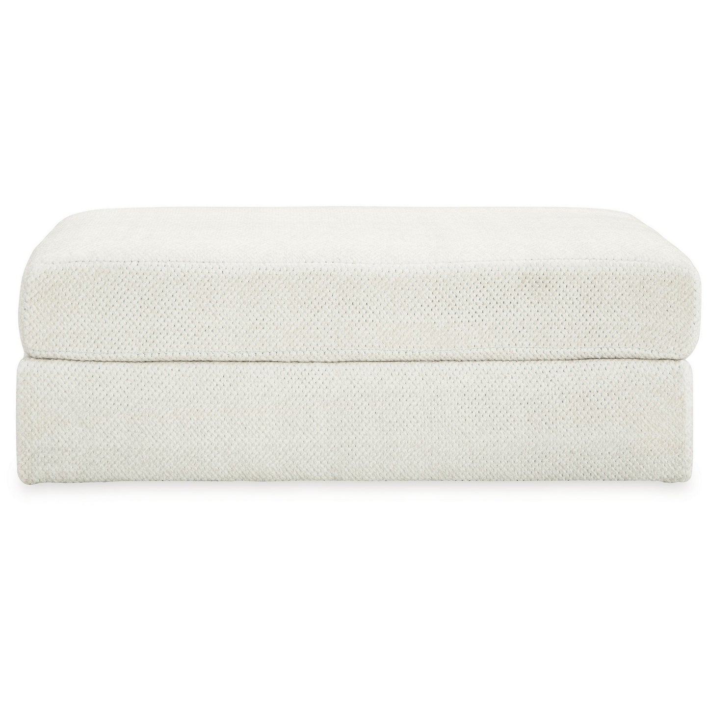 Henly 49 Inch Accent Ottoman Oversized Non Skid Legs White Polyester By Casagear Home BM312030