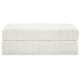 Henly 49 Inch Accent Ottoman Oversized Non Skid Legs White Polyester By Casagear Home BM312030