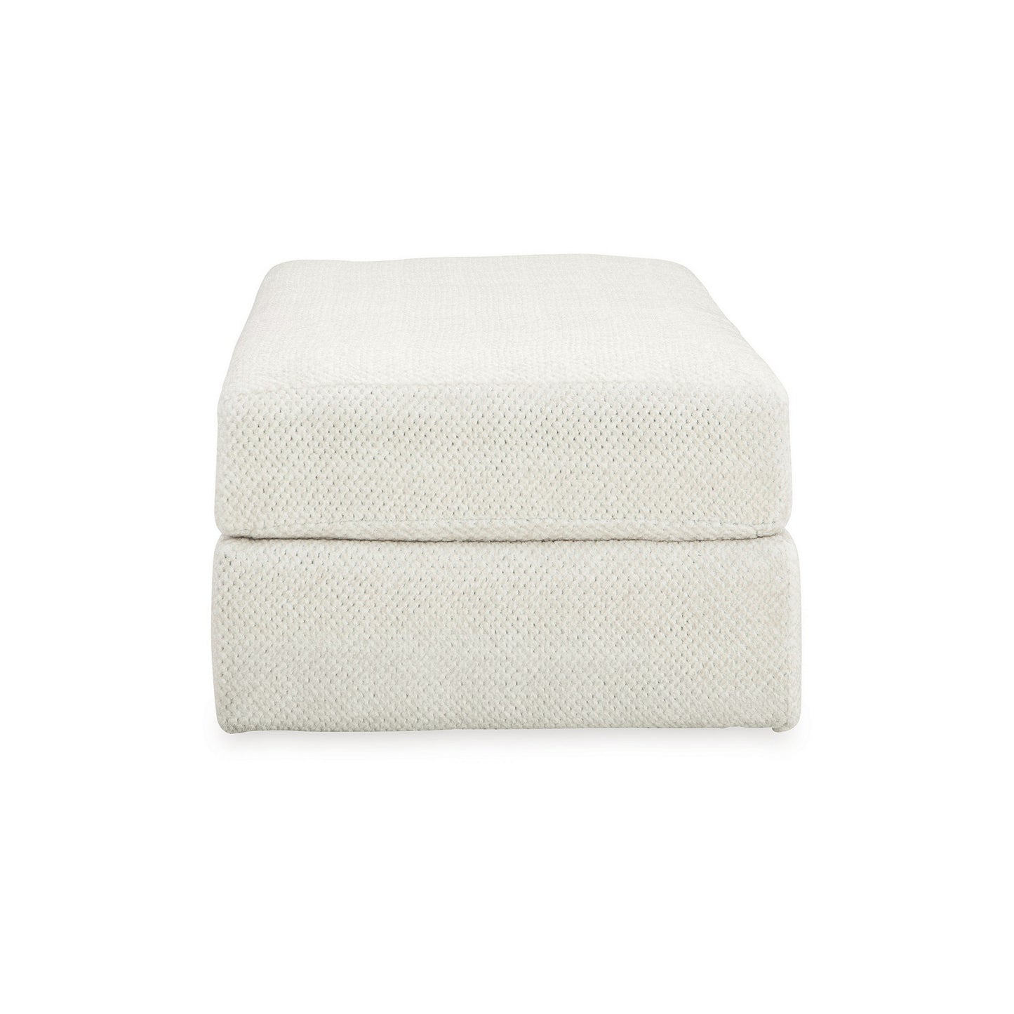 Henly 49 Inch Accent Ottoman Oversized Non Skid Legs White Polyester By Casagear Home BM312030