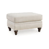 Vlea 34 Inch Ottoman Chevron Effect Light Beige Polyester Upholstery By Casagear Home BM312035