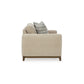 Klyn 67 Inch Loveseat with 2 Accent Pillows Beige Polyester Upholstery By Casagear Home BM312038