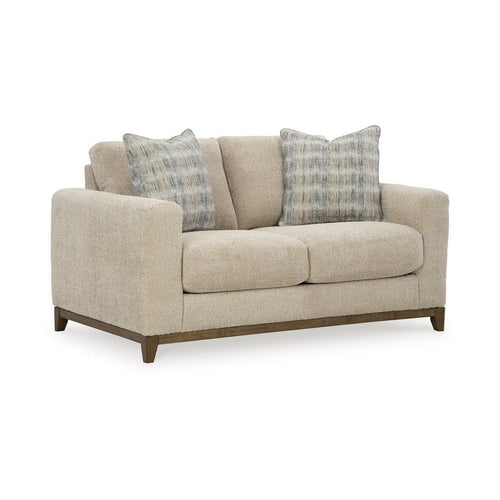 Ashley Klyn 67" Loveseat, 2 Accent Pillows, Soft Beige Polyester