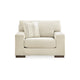 Magg 51 Inch Accent Chair Pillow Oversized Cushion Beige Polyester By Casagear Home BM312040