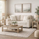 Ashley Magg 70" Loveseat, 2 Accent Pillows, Beige Polyester