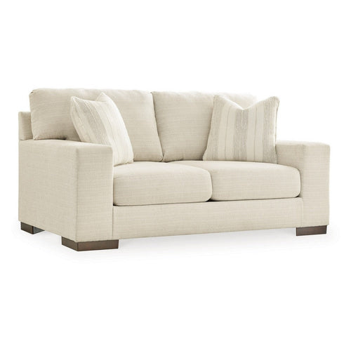 Ashley Magg 70" Loveseat, 2 Accent Pillows, Beige Polyester