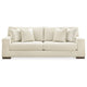 Magg 96 Inch Sofa 4 Accent Pillows Oversized Cushion Beige Polyester By Casagear Home BM312042