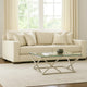 Ashley Magg 96" Sofa with 4 Accent Pillows, Soft Beige Polyester
