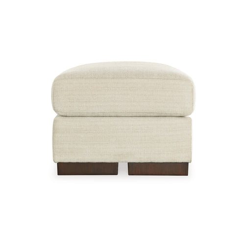 Ashley Magg 44" Ottoman, Low Profile Block Feet, Beige Polyester