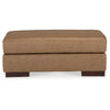 Aida 43 Inch Ottoman Oversized Attached Cushion Plush Brown Leather By Casagear Home BM312047