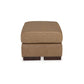 Aida 43 Inch Ottoman Oversized Attached Cushion Plush Brown Leather By Casagear Home BM312047