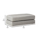 Kaite 44 Inch Ottoman Plush Top Cushion Genuine and Faux Leather Gray By Casagear Home BM312053