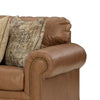 Riana 101 Inch Queen Sofa Sleeper 4 Accent Pillows Caramel Brown Leather By Casagear Home BM312057