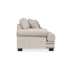 Moore 72 Inch Loveseat 2 Accent Pillows Nailhead Beige Chenille Polyester By Casagear Home BM312060