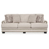 Moore 97 Inch Sofa 4 Accent Pillows Nailhead Beige Chenille Polyester By Casagear Home BM312061