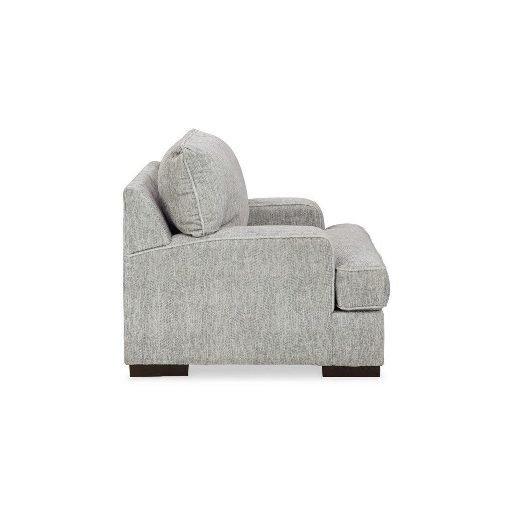 Cado 49 Inch Accent Chair Oversized Reversible Cushion Gray Polyester By Casagear Home BM312067