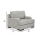 Cado 49 Inch Accent Chair Oversized Reversible Cushion Gray Polyester By Casagear Home BM312067