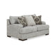 Ashley Cado 68" Loveseat, 3 Accent Pillows, Soft Gray Polyester