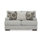 Cado 68 Inch Loveseat 3 Accent Pillows Reversible Cushion Gray Polyester By Casagear Home BM312068