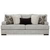 Cado 95 Inch Sofa 5 Accent Pillows Reversible Cushion Gray Polyester By Casagear Home BM312069